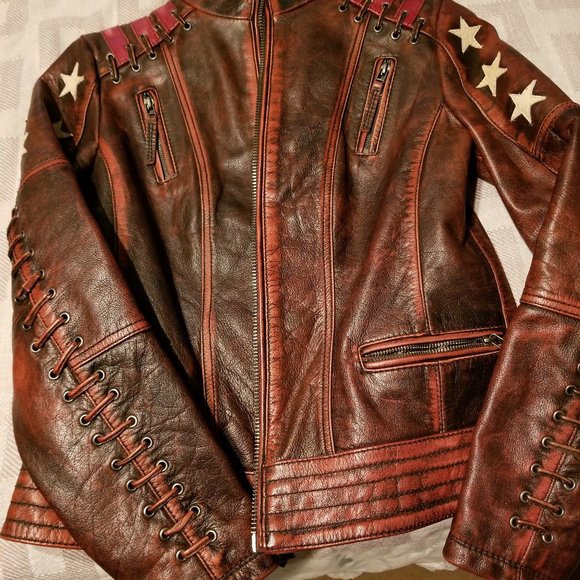 Cool Ladies Heavy Motor Cycle Jacket - Picture 2 of 3